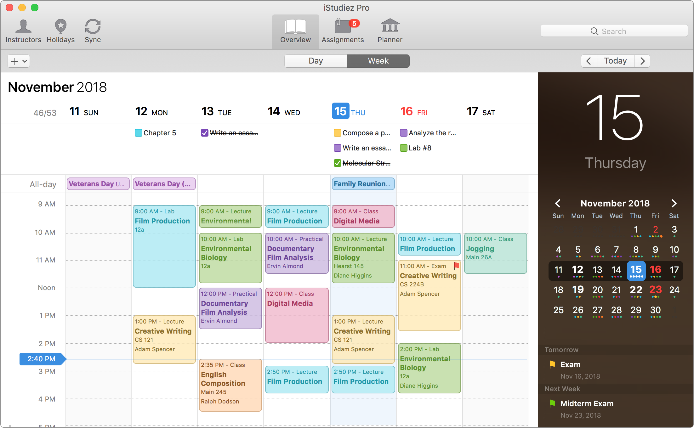 homework calendar app for mac and iphone